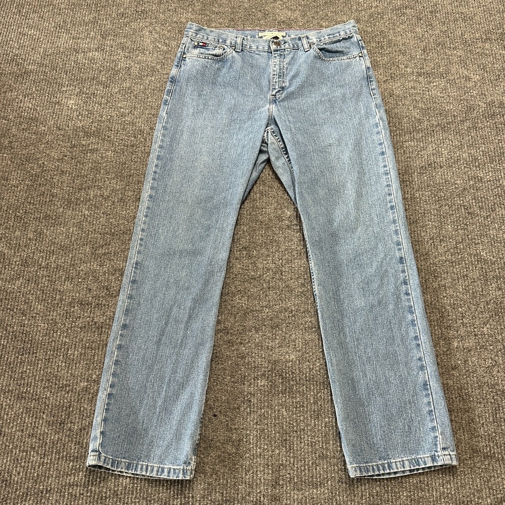 Vintage Tommy Hilfiger Womens Jeans Size 12R Blue Denim Classic Fit High Rise